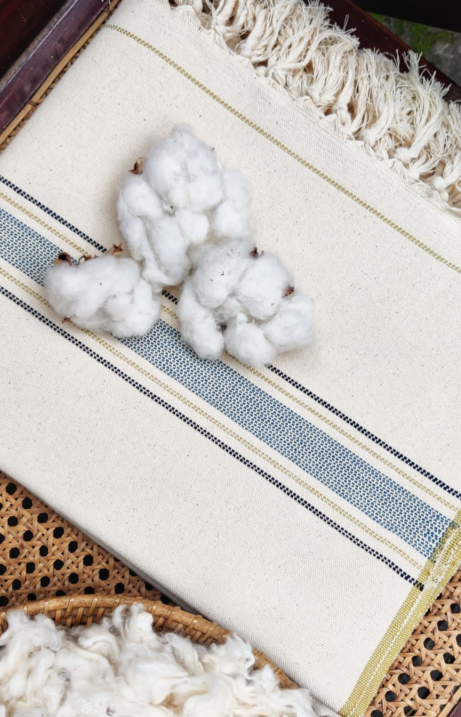 Off-White, Handwoven Organic Cotton Throw 